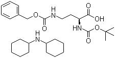structure of CAS# 16947-89-0, N-叔丁氧羰基-N'-苄氧羰基-L-2,4-二氨基丁酸二环己胺盐