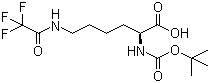CAS # 16965-06-3, N2-[(1,1-Dimethylethoxy)carbonyl]-N6-(2,2,2-trifluoroacetyl)-L-lysine, (S)-6-(Trifluoroacetylamino)-2-(tert-butoxycarbonylamino)hexanoic acid, NSC 164662
