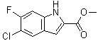 structure of CAS# 169674-14-0, 5-Chloro-6-fluoro-1H-indole-2-carboxylic acid methyl ester