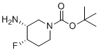 叔-丁基顺式-3-氨基-4-氟哌啶-1-羧酸酯分子结构 (CAS 1700611-18-2)
