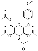 structure of CAS# 17042-40-9, 4-甲氧基苯基 alpha-D-吡喃甘露糖苷四乙酸酯