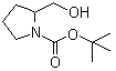 structure of CAS# 170491-63-1, tert-Butyl 2-(hydroxymethyl)pyrrolidine-1-carboxylate