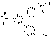 CAS # 170571-00-3, 4-[5-(4-Hydroxymethylphenyl)-3-(trifluoromethyl)-1H-pyrazol-1-yl]benzenesulfonamide