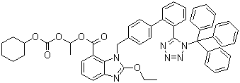 structure of CAS# 170791-09-0, 三苯甲基坎地沙坦西来替昔酯