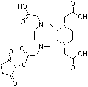structure of CAS# 170908-81-3, 1,4,7,10-四氮杂环十二烷-1,4,7,10-四乙酸 1-(2,5-二氧代-1-吡咯烷基)酯