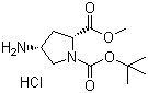 structure of CAS# 171110-72-8, (2S,4S)-1-叔丁基 2-甲基 4-氨基吡咯烷-1,2-二甲酸酯盐酸盐