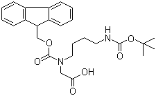 structure of CAS# 171856-09-0, N-芴甲氧羰基-N-(4-叔丁氧羰基氨基丁基)甘氨酸