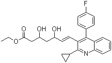 CAS 登录号：172336-32-2, (E)-3,5-二羟基-7-[2-环丙基-4-(4-氟苯基)-3-喹啉基]庚-6-烯酸乙酯