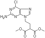 structure of CAS# 172529-93-0, Dimethyl [2-(2-amino-6-chloro-9H-purin-9-yl)ethyl]malonate