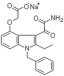 CAS # 172733-42-5, Varespladib sodium, [[3-(Aminooxoacetyl)-2-ethyl-1-(phenylmethyl)-1H-indol-4-yl]oxy]acetic acid monosodium salt, LY 315920 sodium, LY 315920Na