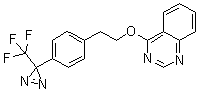 structure of CAS# 173219-33-5, 4-[2-[4-[3-(三氟甲基)-3H-双吖丙啶-3-基]苯基]乙氧基]喹唑啉