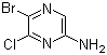 structure of CAS# 173253-42-4, 5-溴-6-氯吡嗪-2-胺