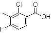 structure of CAS# 173315-54-3, 2-氯-4-氟-3-甲基苯甲酸