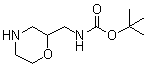 structure of CAS# 173341-02-1, tert-Butyl [(morpholin-2-yl)methyl]carbamate