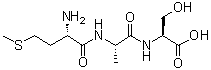 structure of CAS# 17351-33-6, L-蛋氨酰-L-丙氨酰-L-丝氨酸