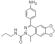 structure of CAS# 173952-44-8, 8-(4-氨基苯基)-5-甲基-N-丙基-1,3-二氧杂环戊烯并[4,5-g]酞嗪-6(5H)-甲酰胺