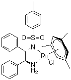 structure of CAS# 174813-81-1, [[(1S,2S)-(+)-2-氨基-1,2-二苯基乙基](4-甲基苯磺酰基)亚氨基](间三甲基苯基)氯化钌