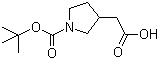 structure of CAS# 175526-97-3, 1-Boc-吡咯烷-3-乙酸