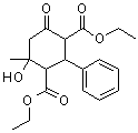 structure of CAS# 17572-39-3, 2,4-Dicarbethoxy-5-hydroxy-5-methyl-3-phenylcyclohexanone