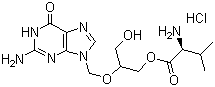 structure of CAS# 175865-59-5, 缬更昔洛韦盐酸盐