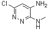 6-氯-N3-甲基-3,4-哒嗪二胺分子结构 (CAS 17645-17-9)