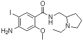 CAS # 176849-91-5, 4-Amino-N-[(1-ethyl-2-pyrrolidinyl)methyl]-5-iodo-2-methoxybenzamide