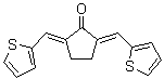 structure of CAS# 176957-55-4, (2E,5E)-2,5-二(2-噻吩基亚甲基)环戊酮