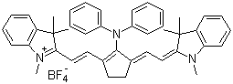 CAS # 177167-98-5, 2-((E)-2-(2-(Diphenylamino)-3-[(E)-2-(1,3,3-trimethyl-1,3-dihydro-2H-indol-2-ylidene)ethylidene]-1-cyclopenten-1-yl)ethenyl)-1,3,3-trimethyl-3H-indolium tetrafluoroborate