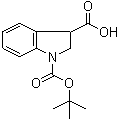 1-(tert-Butoxycarbonyl)indoline-3-carboxylic acid molecular structure (CAS 177201-79-5)