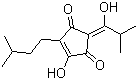 CAS 登录号：1773-88-2, 4-羟基-2-(1-羟基-2-甲基亚丙基)-5-异戊基-4-环戊烯-1,3-二酮
