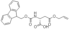 structure of CAS# 177609-12-0, N-[芴甲氧羰基]-D-天冬氨酸 4-(2-丙烯-1-基)酯