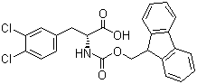 structure of CAS# 177966-58-4, Fmoc-D-3,4-二氯苯丙氨酸