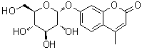 structure of CAS# 17833-43-1, 7-(alpha-D-吡喃葡萄糖基氧基)-4-甲基-2H-1-苯并吡喃-2-酮