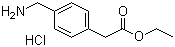 structure of CAS# 17841-69-9, 4-(Aminomethyl)phenylacetic acid ethyl ester hydrochloride