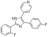 structure of CAS# 1784751-19-4, 4-[2-(2-Fluorophenyl)-4-(4-fluorophenyl)-1H-imidazol-5-yl]pyridine
