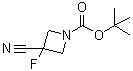 structure of CAS# 1788041-57-5, 3-氰基-3-氟-1-吖丁啶羧酸叔丁酯