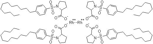 structure of CAS# 178879-60-2, 四[(R)-(+)-N-(对十二烷基苯磺酰)卟啉]二铑