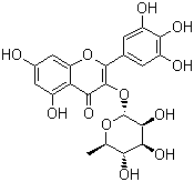 structure of CAS# 17912-87-7, 杨梅苷