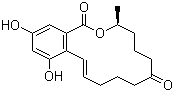 structure of CAS# 17924-92-4, Zearalenone