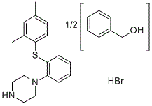 CAS 登录号：1793058-29-3, 沃替西汀半苄基醇氢溴酸盐