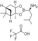 structure of CAS# 179324-87-9, (aR,3aS,4S,6S,7aR)-Hexahydro-3a,8,8-trimethyl-alpha-(2-methylpropyl)-4,6-methano-1,3,2-benzodioxaborole-2-methanamine 2,2,2-trifluoroacetate