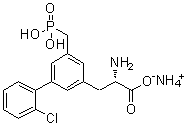 CAS 登录号：179411-94-0, (S)-alpha-氨基-2'-氯-5-(膦酰甲基)-[1,1'-联苯]-3-丙酸单铵盐