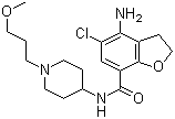 structure of CAS# 179474-81-8, 4-氨基-5-氯-2,3-二氢-N-[1-(3-甲氧基丙基)-4-哌啶基]-7-苯并呋喃甲酰胺