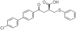 structure of CAS# 179545-77-8, (S)-4-(4'-氯联苯-4-基)-4-氧代-2-(苯硫基甲基)丁酸