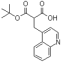 structure of CAS# 1799439-14-7, 2-(4-喹啉基甲基)丙二酸单叔丁酯