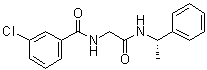 structure of CAS# 1802326-66-4, 3-氯-N-[2-氧代-2-[[(1S)-1-苯基乙基]氨基]乙基]苯甲酰胺