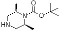 structure of CAS# 180975-66-0, 顺式-2,6-二甲基-1-哌嗪羧酸叔丁酯