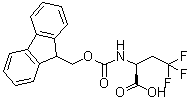 structure of CAS# 181128-48-3, (2S)-2-[[(9H-Fluoren-9-ylmethoxy)carbonyl]amino]-4,4,4-trifluorobutanoic acid
