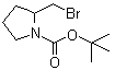 structure of CAS# 181258-46-8, 2-(溴甲基)吡咯烷-1-甲酸叔丁酯