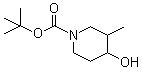 structure of CAS# 181269-70-5, N-叔丁氧羰基-3-甲基-4-羟基哌啶